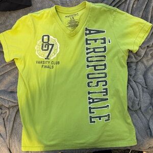 Aeropostale Lime Green Varsity Tee